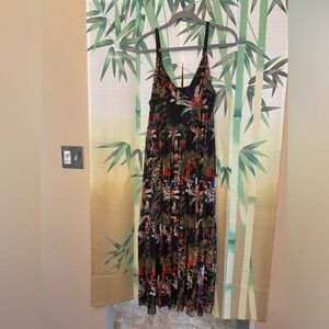 Into the Wild Black Sheer Midaxi Dress